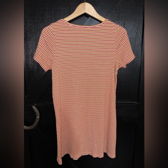 Madewell Swingy Tee Dress in Stripe Women’s Size M Cotton Casual Stretchy Comfy - Picture 8 of 9